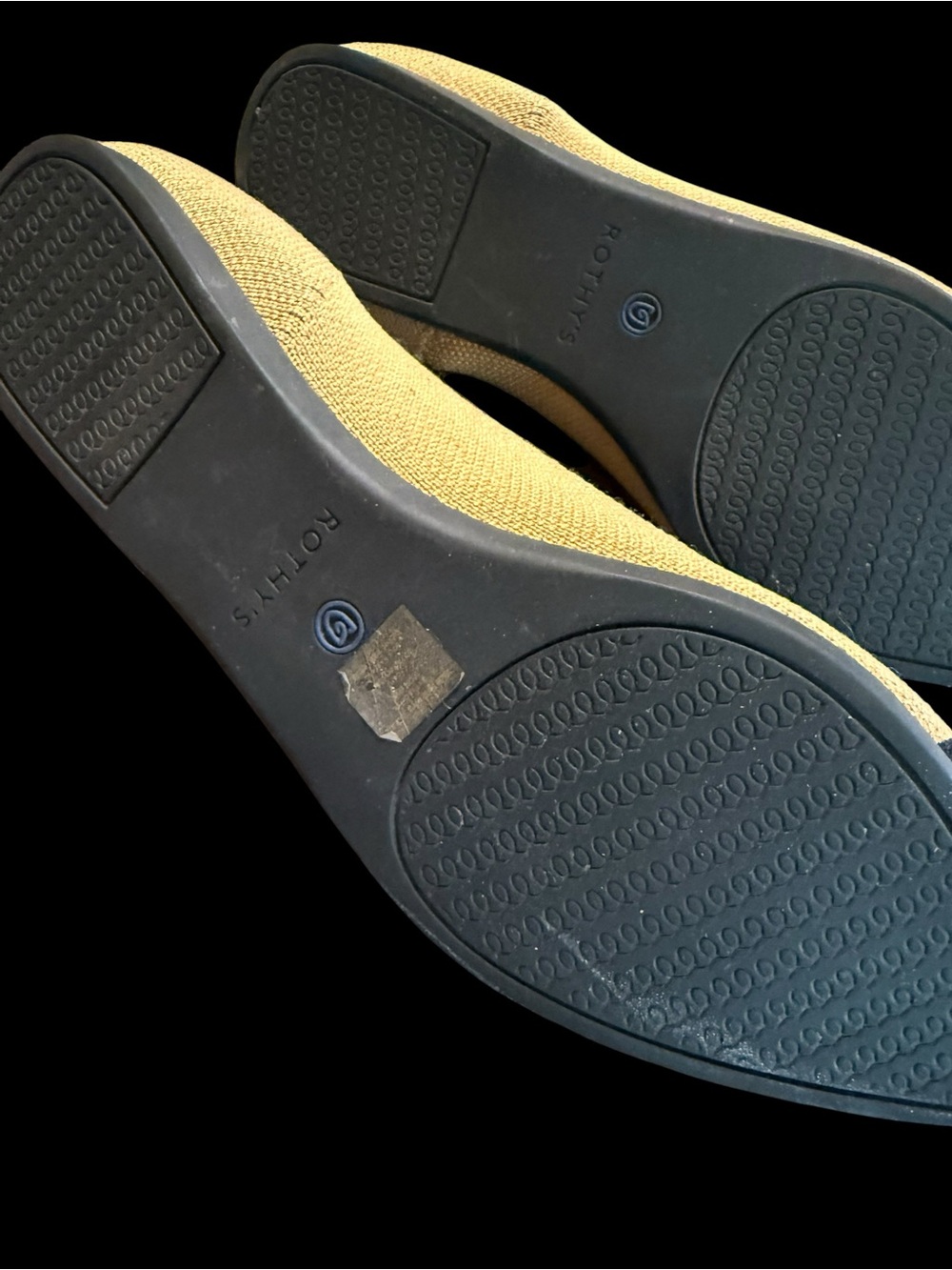 Rothy's retired Dune Two-Tone Pointed Ballet Flat in Tan and Navy 8.5W - Picture 4 of 4